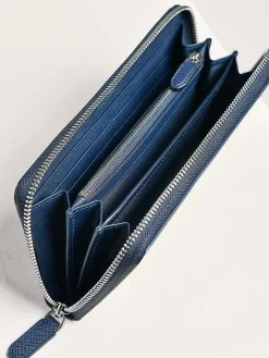 Oliver Embossed Leather Zip-Around Wallet