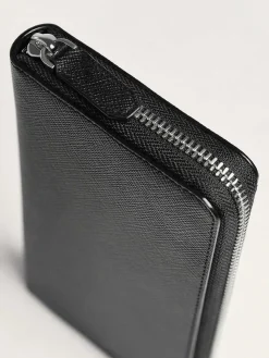 Oliver Embossed Leather Zip-Around Wallet