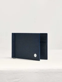Oliver Leather Bi-Fold Money Clip Cardholder