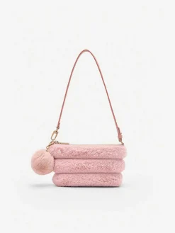 Padded Pouch With Fur Charm