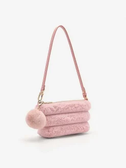 Padded Pouch With Fur Charm