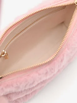 Padded Pouch With Fur Charm