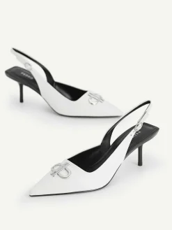Pedro Icon Leather Pointed Slingback Pumps