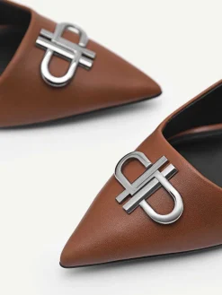 Pedro Icon Leather Pointed Slingback Pumps