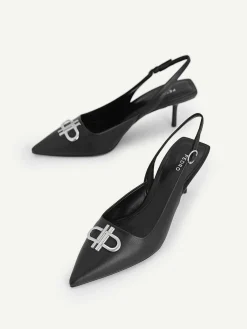 Pedro Icon Leather Pointed Slingback Pumps