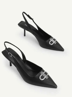 Pedro Icon Leather Pointed Slingback Pumps