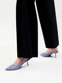Pedro Icon Leather Pointed Slingback Pumps