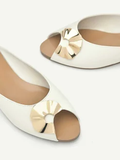 Peep Toe Slip Ons
