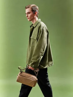 Plush Nylon Sling Bag