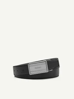 Reversible Embossed Leather Tang Belt