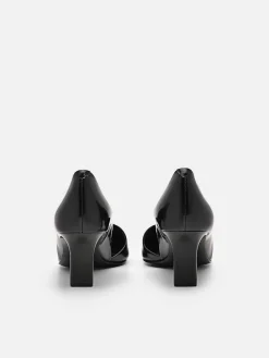 Rocco Leather Heel D'Orsay Pumps
