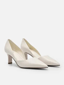 Rocco Leather Heel D'Orsay Pumps