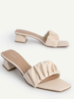 Ruched Heel Mules