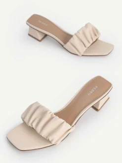 Ruched Heel Mules