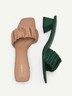 Ruched Heel Mules