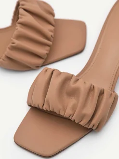 Ruched Heel Mules