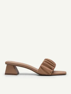 Ruched Heel Mules