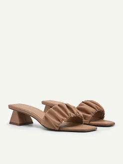Ruched Heel Mules