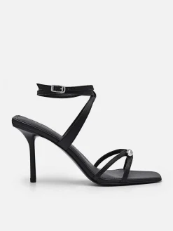Sofia Leather Heel Sandals