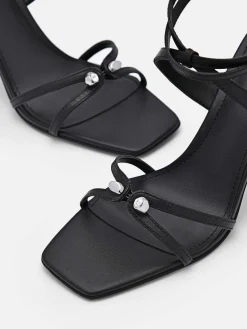 Sofia Leather Heel Sandals