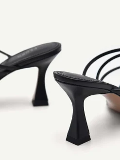 Strappy Heel Sandals - Black