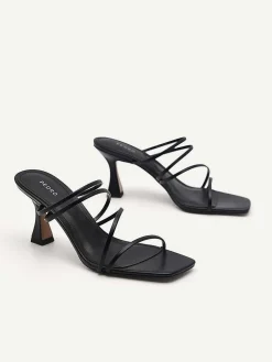 Strappy Heel Sandals - Black