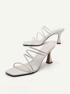 Strappy Heel Sandals - White