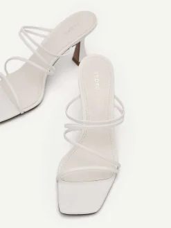 Strappy Heel Sandals - White