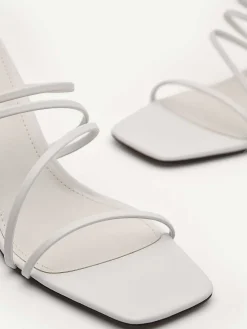 Strappy Heel Sandals - White