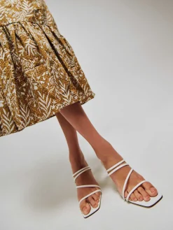 Strappy Heel Sandals - White