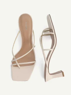 Strappy Toe Loop Heel Sandals