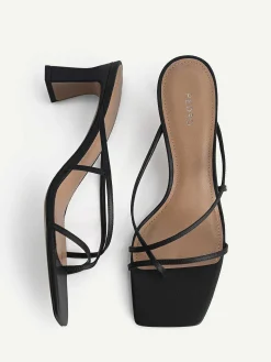 Strappy Toe Loop Heel Sandals
