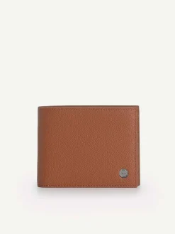 Textured Leather Bi-Fold Wallet With Insert