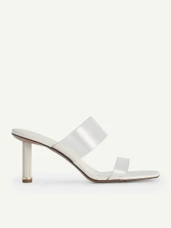 Vinyl Double Strap Heel Sandals