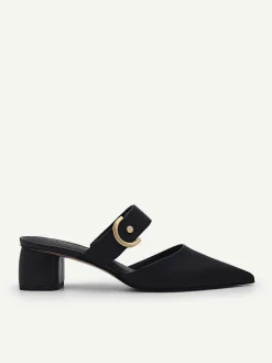 Yasmin Leather Heel Mules