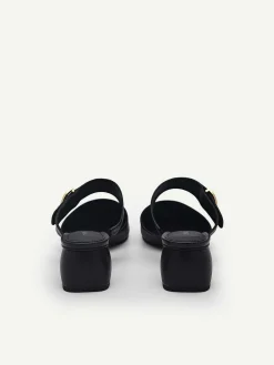 Yasmin Leather Heel Mules